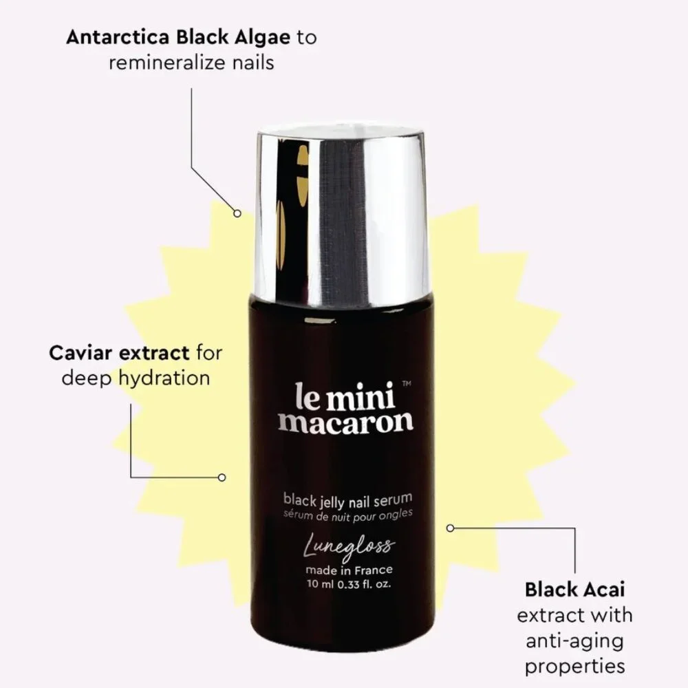 Le Mini Macaron Black Jelly Nail Serum NWT - Picture 2 of 3